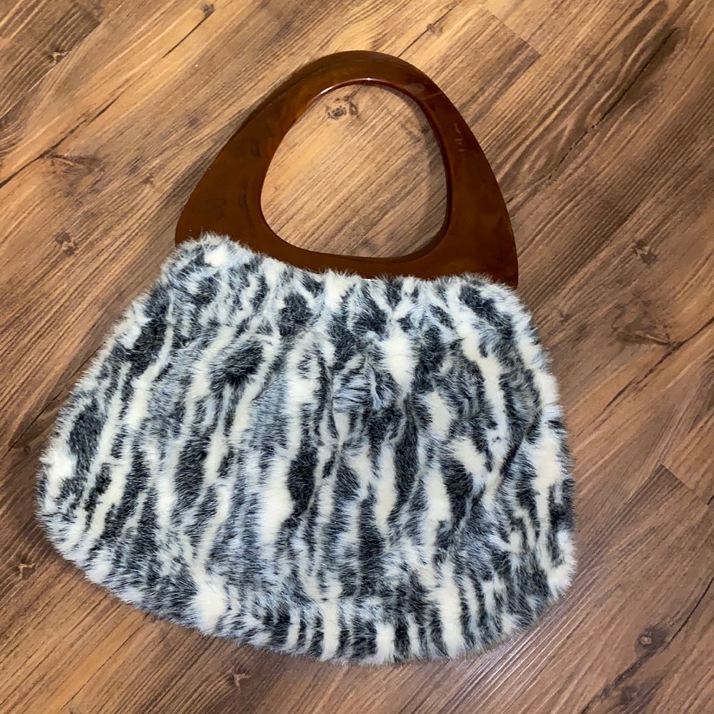 Large Faux Fur Vintage Bag